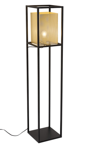 Zuo Modern Yves Steel Modern Commercial Grade Floor Lamp Gold, Black Steel