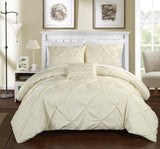 Daya Beige Queen 4pc Duvet Set