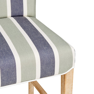 Milton Fabric Counter Stool Hurley Stripe Blue