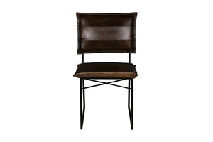 Porter Designs Malin Top Quality Leather Contemporary Dining Chair Dark Brown 07-218-02-3406
