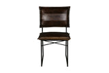 Porter Designs Malin Top Quality Leather Contemporary Dining Chair Dark Brown 07-218-02-3406