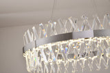 Bethel Chrome LED Chandelier in Metal & Crystal