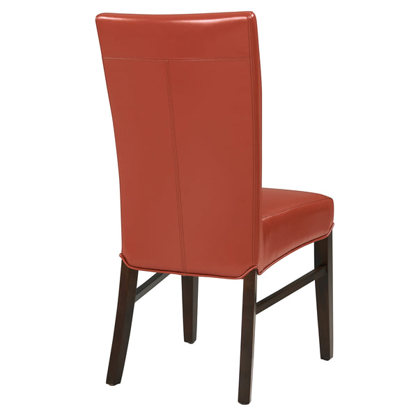 Milton Bonded Leather Dining Chair Set of 2 - Stylish Parsons Accent Chairs for Modern Interiors