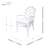 Kara Rattan Arm Chair White