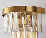 Bethel Gold Wall Sconce in Metal & Crystal