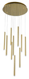 Bethel Gold LED Chandelier in Aluminum & Acrylic