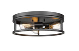 Bethel Black Flush Mount in Iron