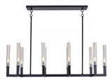 Bethel Black Chandelier in Metal & Glass