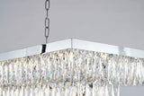 Bethel Chrome Chandelier in Metal & Crystal