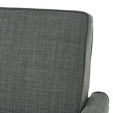 Darvis Contemporary Fabric Recliner, Moss Gray Noble House