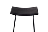 Porter Designs Yuki Solid Mango Wood Seat Contemporary Bar Stool Black 07-108-11-8654-1