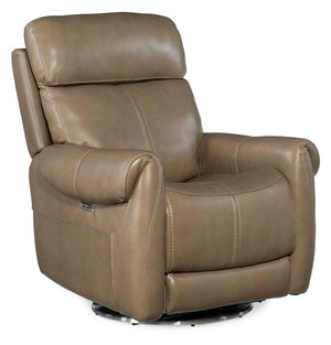 Hooker Furniture Sterling Swivel Power Recliner with Power Headrest RC600-PHSZ-080