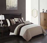 Ayelet Beige Twin 8pc Comforter Set