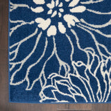 Nourison Passion PSN17 Contemporary Machine Made Power-loomed Indoor Area Rug Navy/Ivory 9' x 12' 99446817778