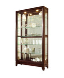 Pulaski Furniture Sliding Door 5 Shelf Curio Cabinet in Deep Brown 20661-PULASKI 20661-PULASKI