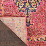 Nourison Passionate PST01 Bohemian Machine Made Power-loomed Indoor Area Rug Pink/Flame 7'10" x 10' 99446454706
