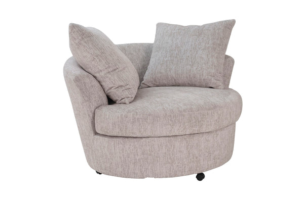 Porter Designs Big Chill Soft Microfiber Accent Swivel Contemporary Accent - Swivel Cream 01-33C-14-4439