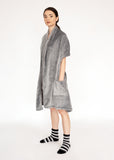 Pedra Grey Flannel Fleece Wrap Set