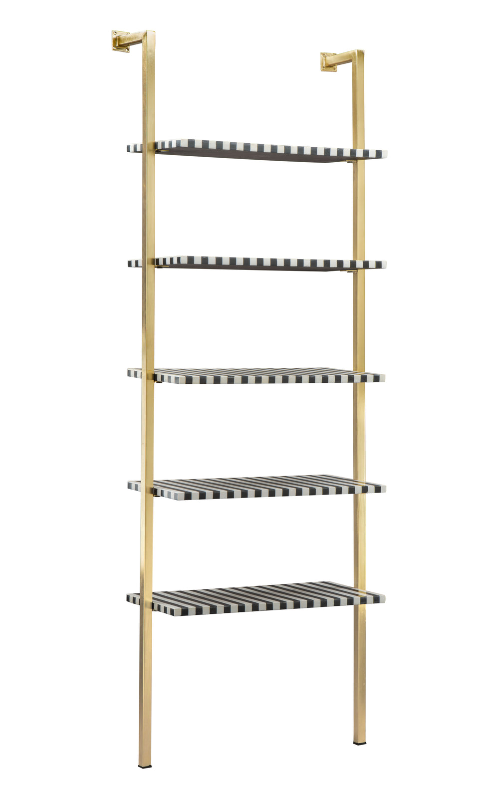 Zuo Modern Zebra MDF, Iron Modern Commercial Grade Shelf Multicolor, Gold MDF, Iron