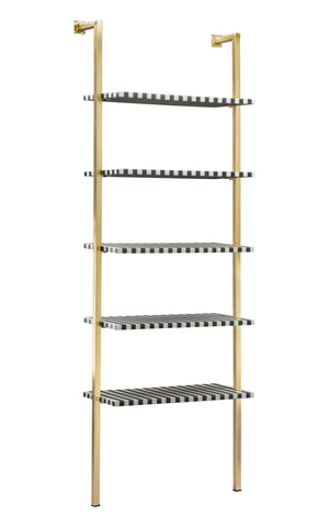 Zuo Modern Zebra MDF, Iron Modern Commercial Grade Shelf Multicolor, Gold MDF, Iron
