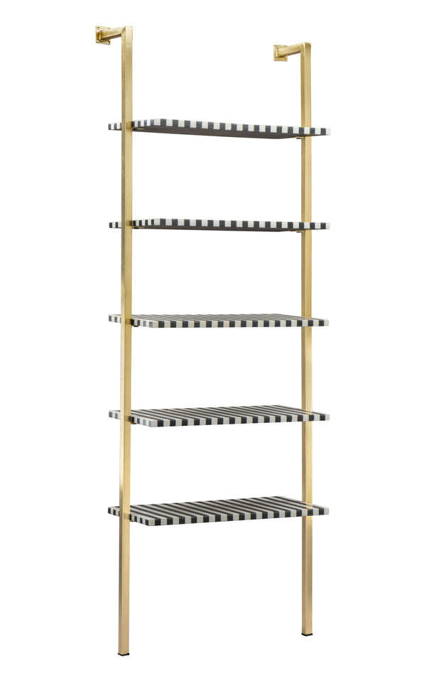 Zuo Modern Zebra MDF, Iron Modern Commercial Grade Shelf Multicolor, Gold MDF, Iron