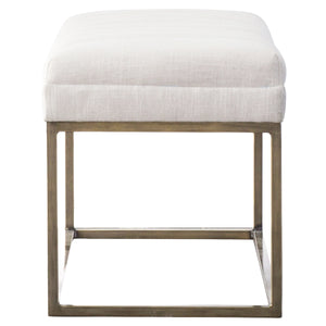 Darius Wooden Saddle Counter Stool - Stylish, Sturdy Design with Bonded Leather & Nail Head Trim