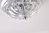 Bethel Chrome Flush Mount in Metal & Glass