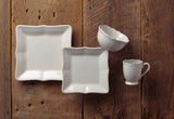 French Perle Bead White™ Square 4-Piece Place Setting