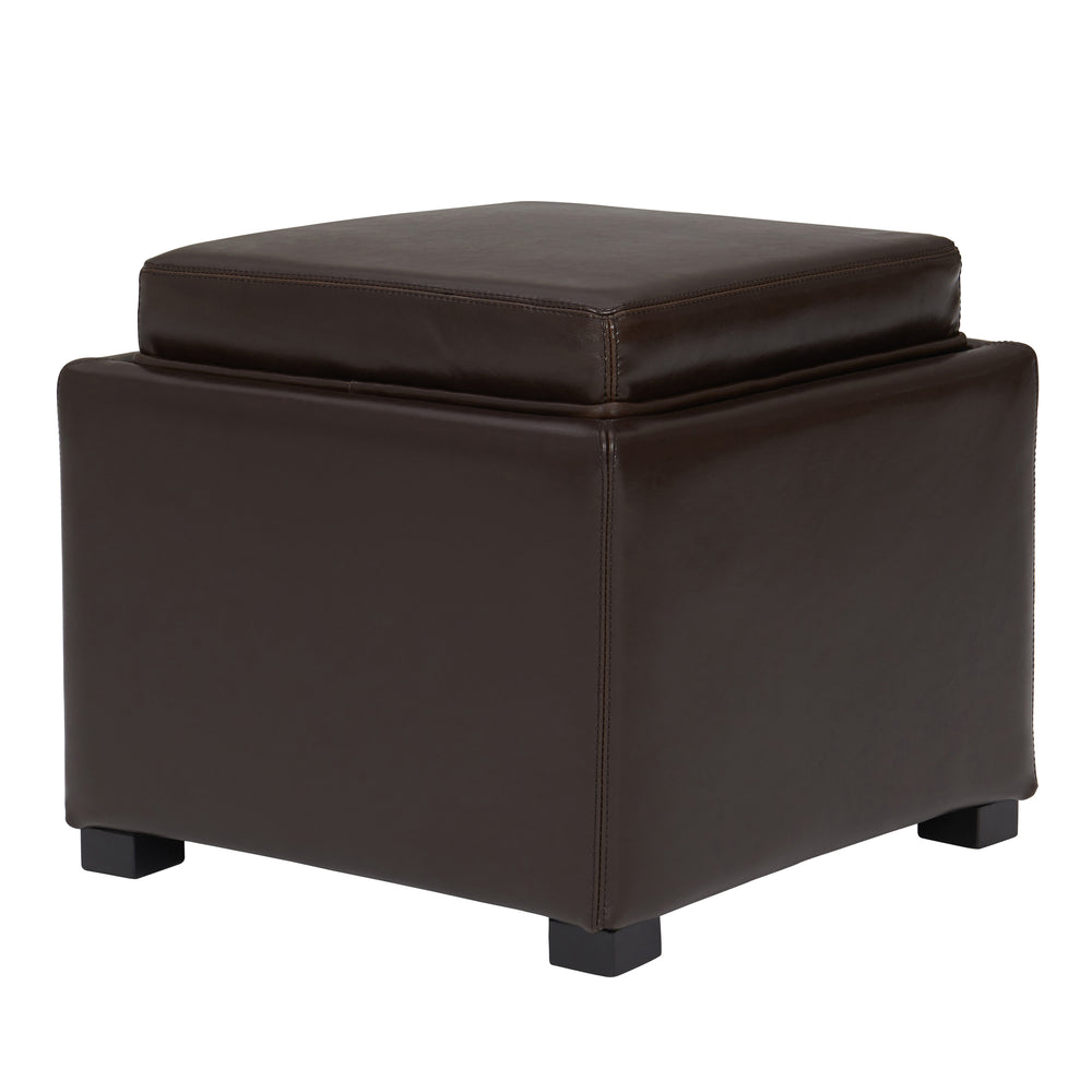 Cameron Square Leather Storage Ottoman - Stylish, Durable, and Versatile Storage Solution for Your Home