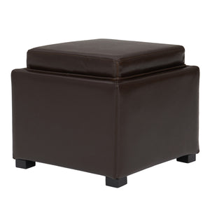 Cameron Square Leather Storage Ottoman - Stylish, Durable, and Versatile Storage Solution for Your Home