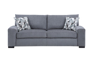 Porter Designs Clayton Soft Microfiber Modern Sofa Gray 01-207C-01-5345