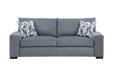 Porter Designs Clayton Soft Microfiber Modern Sofa Gray 01-207C-01-5345