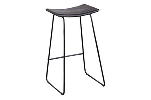 Porter Designs Yuki Solid Mango Wood Seat Contemporary Bar Stool Black 07-108-11-8654-1