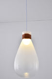 Bethel White Pendant in Metal & Glass