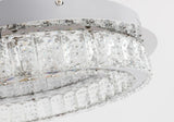 Bethel Chrome LED Flush Mount in Stainless Steel & Crystal