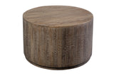 Porter Designs Drum Gray Wash Mango Wood Modern Coffee Table Gray 05-108-03-7001