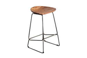 Porter Designs Neri Solid Acacia Wood 24" Modern Bar Stool Brown 07-192-10-18178B-1