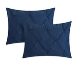 Daya Navy Queen 4pc Duvet Set