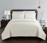 Weaverland Beige Queen 3pc Quilt Set