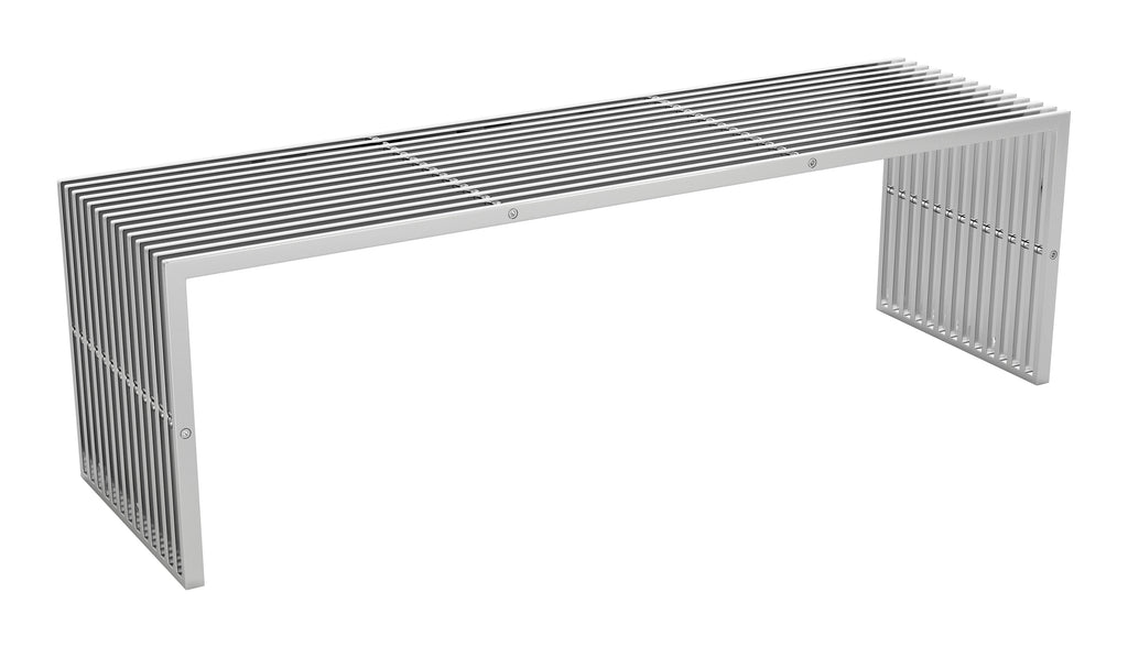 Tania Steel Modern Commercial Grade Bench – English Elm