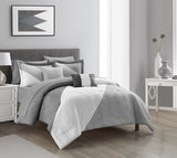 Kinsley Grey Twin 7pc Comforter Set