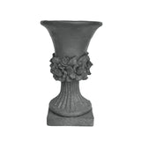 Calliope Outdoor Traditional Roman Chalice Garden Urn Planter with Floral Accents