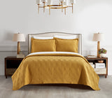 Marling Gold King 3pc Quilt Set