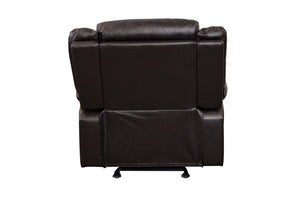 Porter Designs Shelton Leather-Look Fabric Transitional Recliner Brown 03-201-11-9806