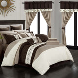 Idit Beige King 24pc Comforter Set