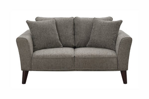 Porter Designs Percy Soft Microfiber Contemporary Loveseat Gray 01-33C-02-5310