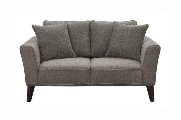 Porter Designs Percy Soft Microfiber Contemporary Loveseat Gray 01-33C-02-5310