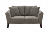 Porter Designs Percy Soft Microfiber Contemporary Loveseat Gray 01-33C-02-5310