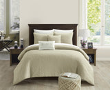 Davina Beige King 5pc Comforter Set