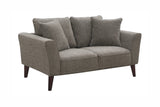 Porter Designs Percy Soft Microfiber Contemporary Loveseat Gray 01-33C-02-5310